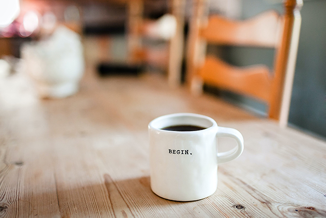 coffee cup on table